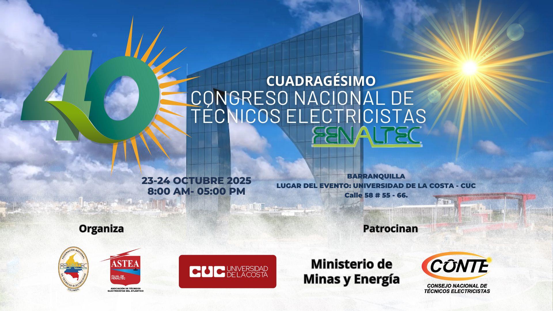 40° Congreso Nacional de Técnicos Electricistas: Barranquilla será el epicentro de la energía técnica en Colombia
